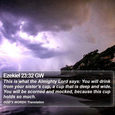 Ezekiel 23:32 GW Bible Verse Image