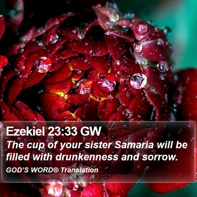 Ezekiel 23:33 GW Bible Verse Image