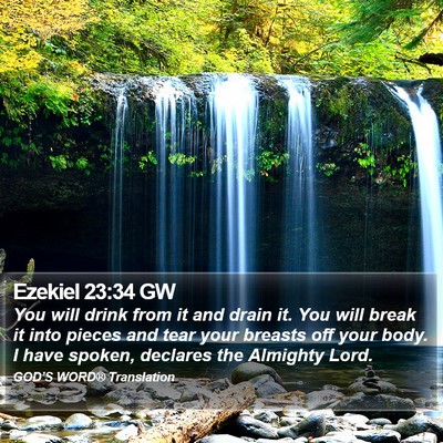 Ezekiel 23:34 GW Bible Verse Image