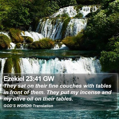 Ezekiel 23:41 GW Bible Verse Image