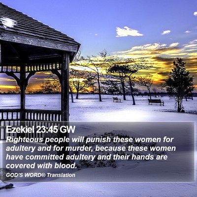 Ezekiel 23:45 GW Bible Verse Image