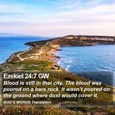 Ezekiel 24:7 GW Bible Verse Image