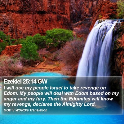 Ezekiel 25:14 GW Bible Verse Image