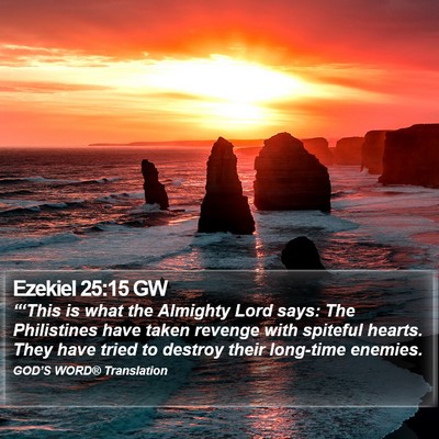 Ezekiel 25:15 GW Bible Verse Image