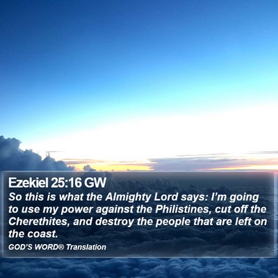 Ezekiel 25:16 GW Bible Verse Image