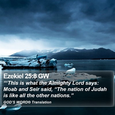Ezekiel 25:8 GW Bible Verse Image