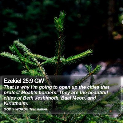 Ezekiel 25:9 GW Bible Verse Image