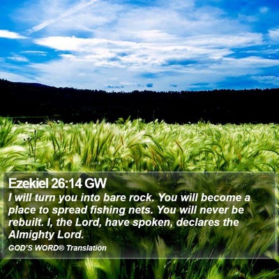 Ezekiel 26:14 GW Bible Verse Image