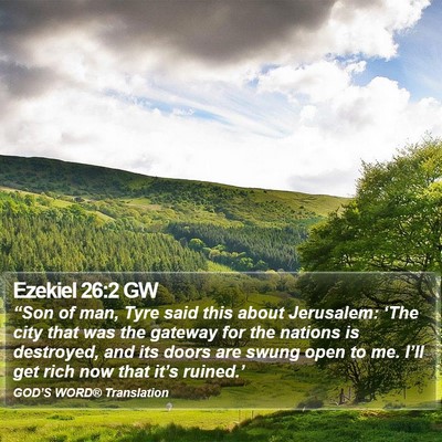 Ezekiel 26:2 GW Bible Verse Image