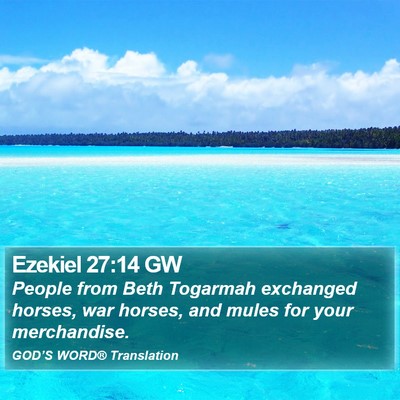 Ezekiel 27:14 GW Bible Verse Image