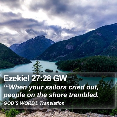 Ezekiel 27:28 GW Bible Verse Image