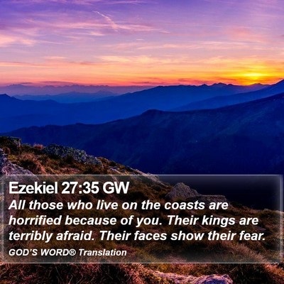 Ezekiel 27:35 GW Bible Verse Image