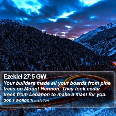 Ezekiel 27:5 GW Bible Verse Image