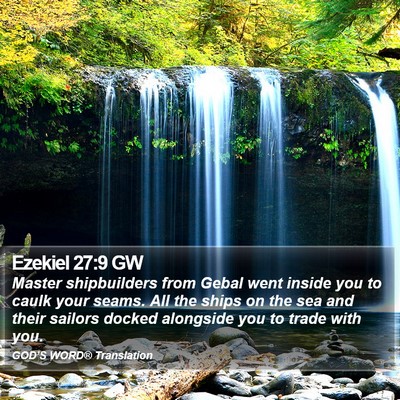 Ezekiel 27:9 GW Bible Verse Image