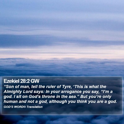 Ezekiel 28:2 GW Bible Verse Image