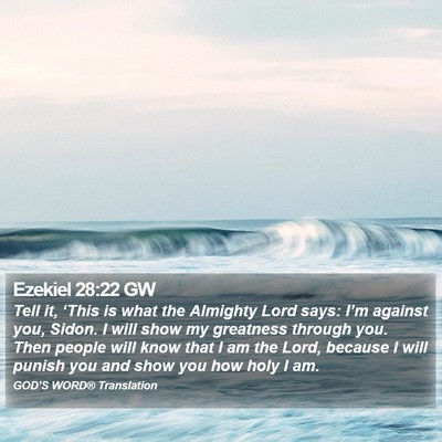 Ezekiel 28:22 GW Bible Verse Image