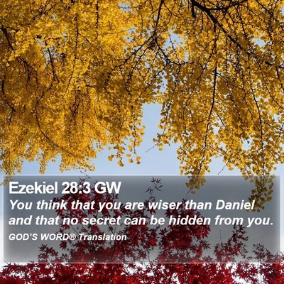 Ezekiel 28:3 GW Bible Verse Image