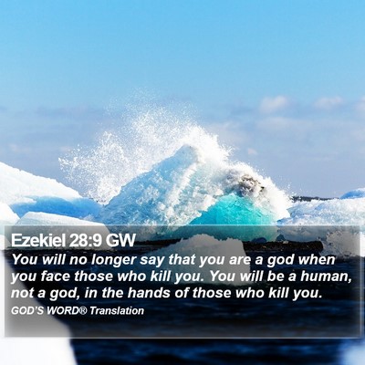 Ezekiel 28:9 GW Bible Verse Image