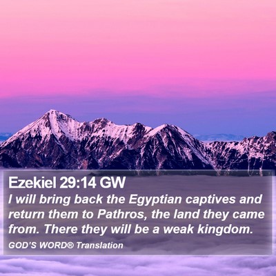 Ezekiel 29:14 GW Bible Verse Image
