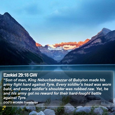 Ezekiel 29:18 GW Bible Verse Image