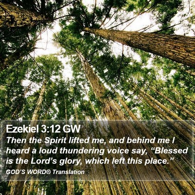 Ezekiel 3:12 GW Bible Verse Image