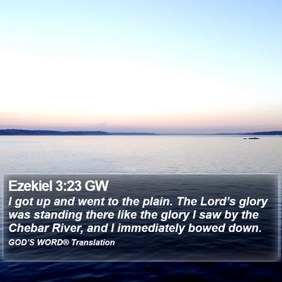 Ezekiel 3:23 GW Bible Verse Image