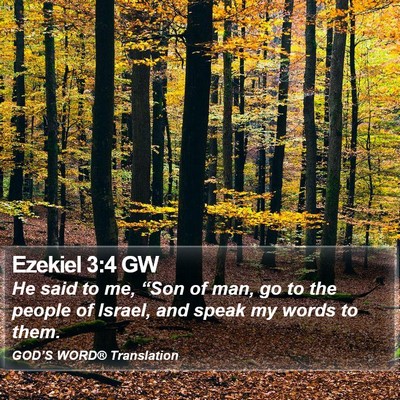 Ezekiel 3:4 GW Bible Verse Image