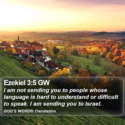 Ezekiel 3:5 GW Bible Verse Image