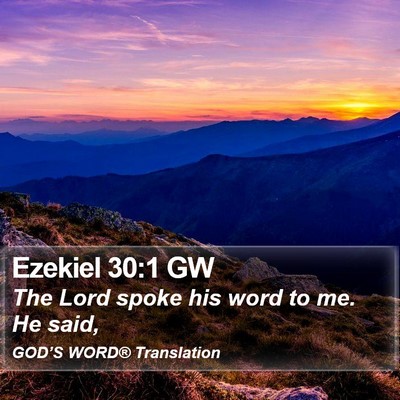 Ezekiel 30:1 GW Bible Verse Image