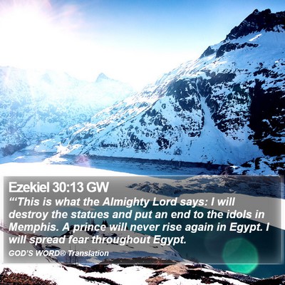 Ezekiel 30:13 GW Bible Verse Image