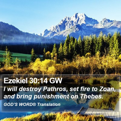 Ezekiel 30:14 GW Bible Verse Image