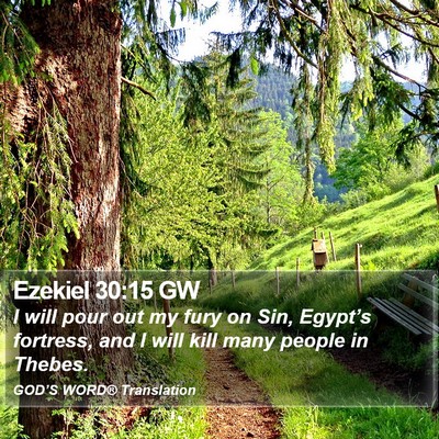 Ezekiel 30:15 GW Bible Verse Image