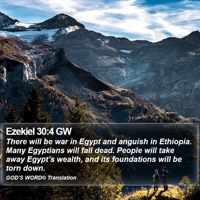 Ezekiel 30:4 GW Bible Verse Image