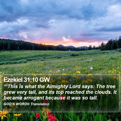 Ezekiel 31:10 GW Bible Verse Image