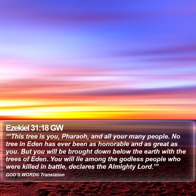 Ezekiel 31:18 GW Bible Verse Image