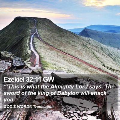 Ezekiel 32:11 GW Bible Verse Image