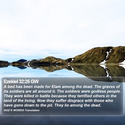 Ezekiel 32:25 GW Bible Verse Image