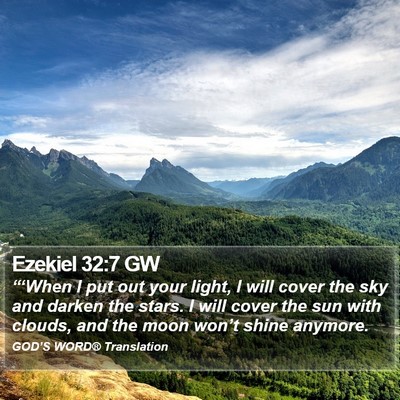 Ezekiel 32:7 GW Bible Verse Image