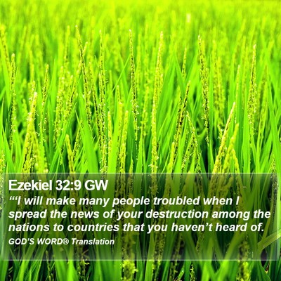 Ezekiel 32:9 GW Bible Verse Image