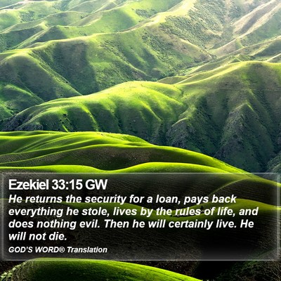 Ezekiel 33:15 GW Bible Verse Image