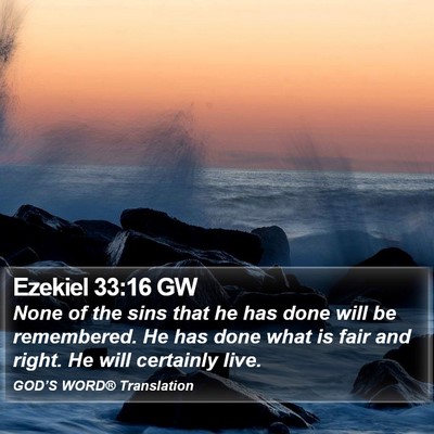 Ezekiel 33:16 GW Bible Verse Image