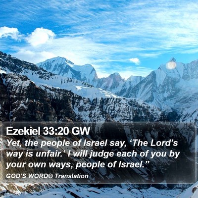 Ezekiel 33:20 GW Bible Verse Image
