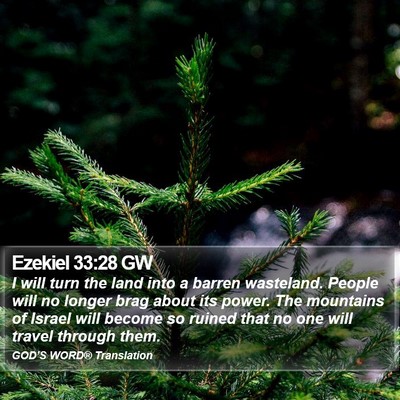 Ezekiel 33:28 GW Bible Verse Image