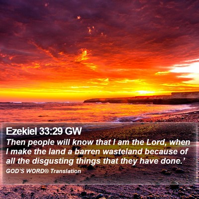 Ezekiel 33:29 GW Bible Verse Image