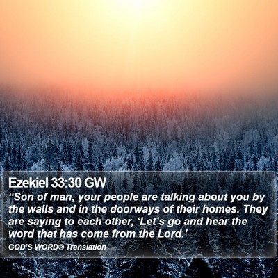 Ezekiel 33:30 GW Bible Verse Image