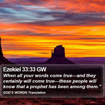 Ezekiel 33:33 GW Bible Verse Image