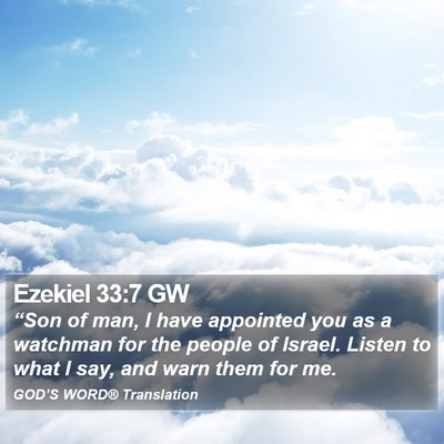 Ezekiel 33:7 GW Bible Verse Image