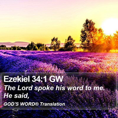 Ezekiel 34:1 GW Bible Verse Image