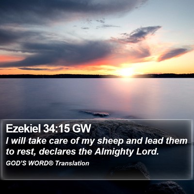 Ezekiel 34:15 GW Bible Verse Image