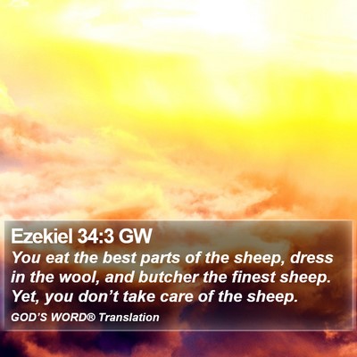Ezekiel 34:3 GW Bible Verse Image
